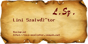 Lini Szalvátor névjegykártya